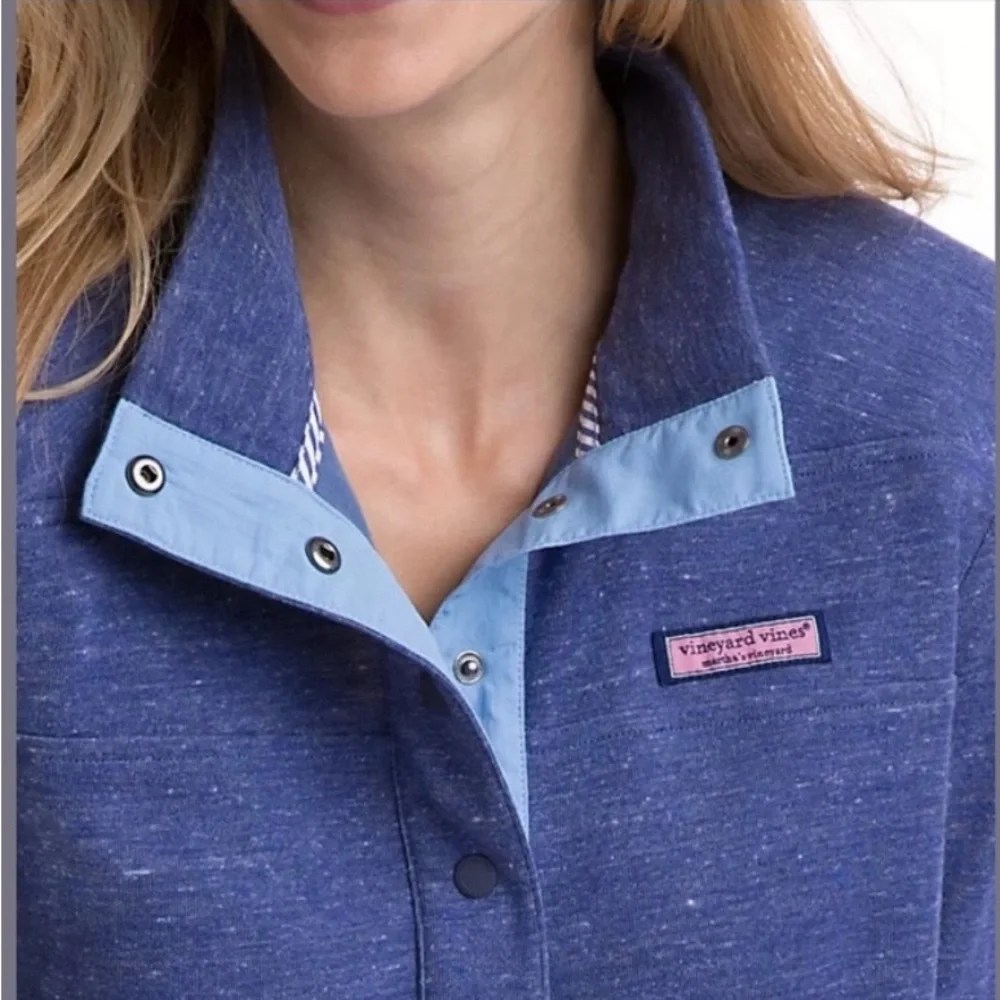 Vineyard Vines Women's Heathered Blue Sweatshirt - Picture 3 of 8